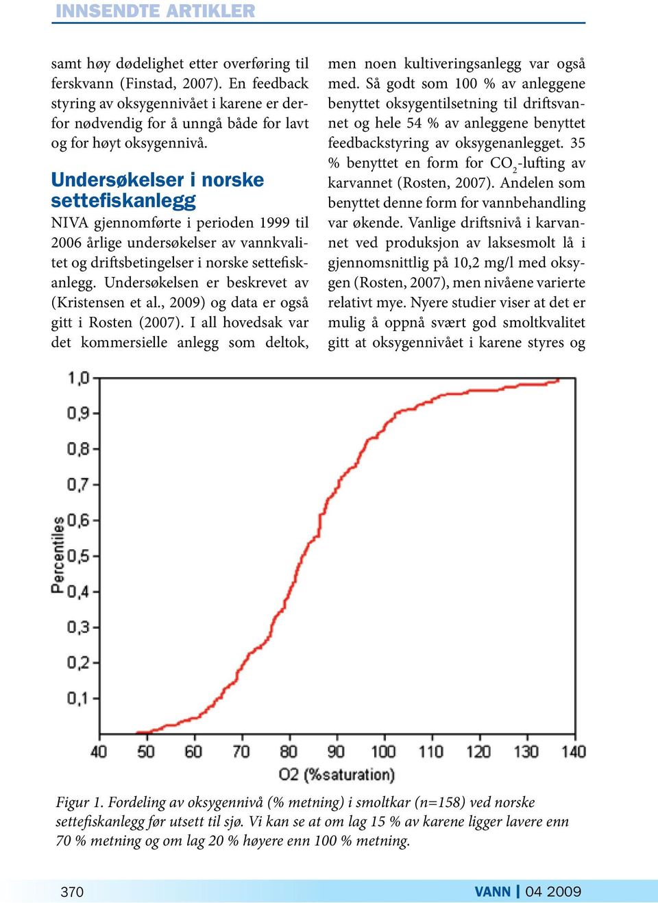 Undersøkelsen er beskrevet av (Kristensen et al., 2009) og data er også gitt i Rosten (2007). I all hovedsak var det kommersielle anlegg som deltok, men noen kultiveringsanlegg var også med.