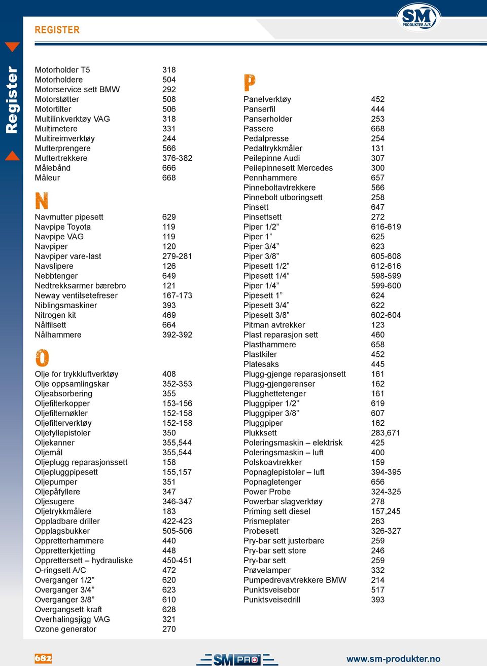 ventilsetefreser 167-173 Niblingsmaskiner 393 Nitrogen kit 469 Nålfilsett 664 Nålhammere 392-392 Olje for trykkluftverktøy 408 Olje oppsamlingskar 352-353 Oljeabsorbering 355 Oljefilterkopper 153-156