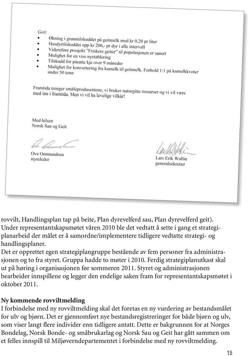 Det er opprettet egen strategiplangruppe bestående av fem personer fra administrasjonen og to fra styret. Gruppa hadde to møter i 2010.