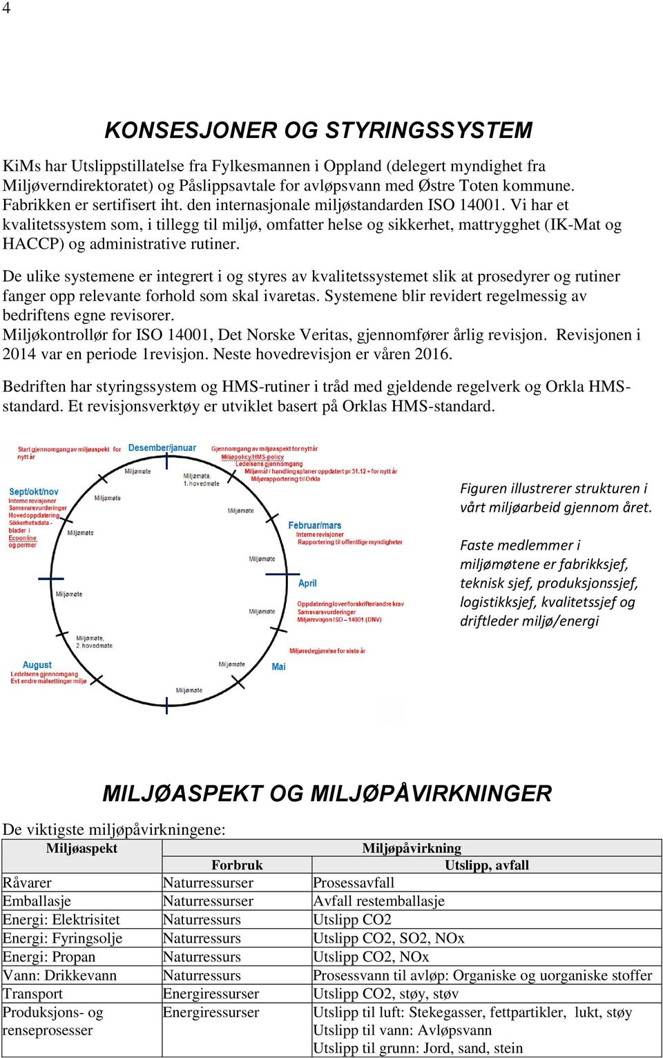 Vi har et kvalitetssystem som, i tillegg til miljø, omfatter helse og sikkerhet, mattrygghet (IK-Mat og HACCP) og administrative rutiner.