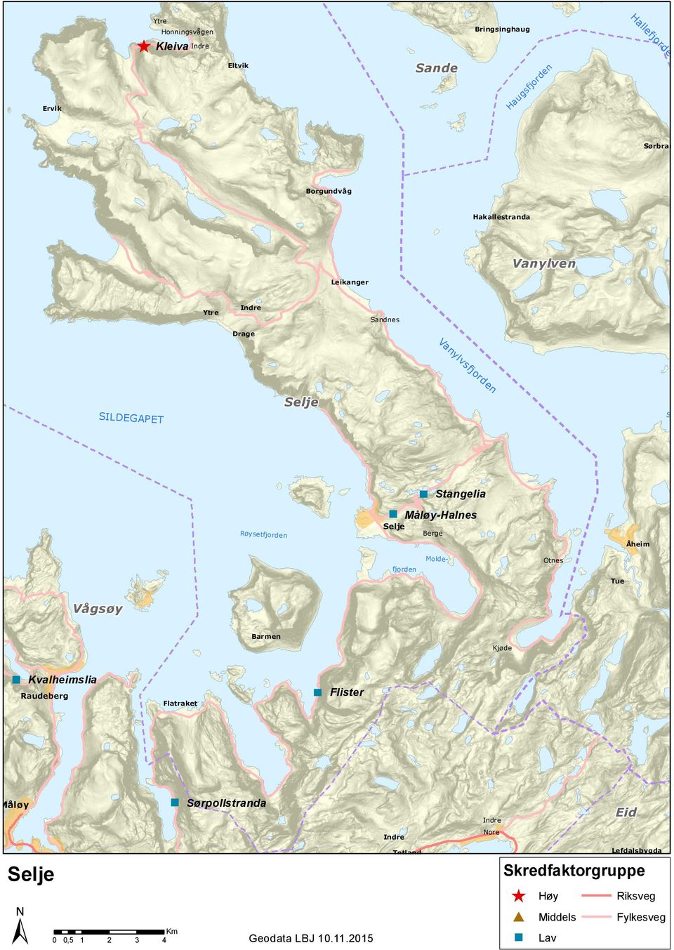 Røysetfjorden Stangelia Måløy-Halnes Selje Berge Åheim fjorden Molde- Otnes Tue Vågsøy Barmen Kjøde