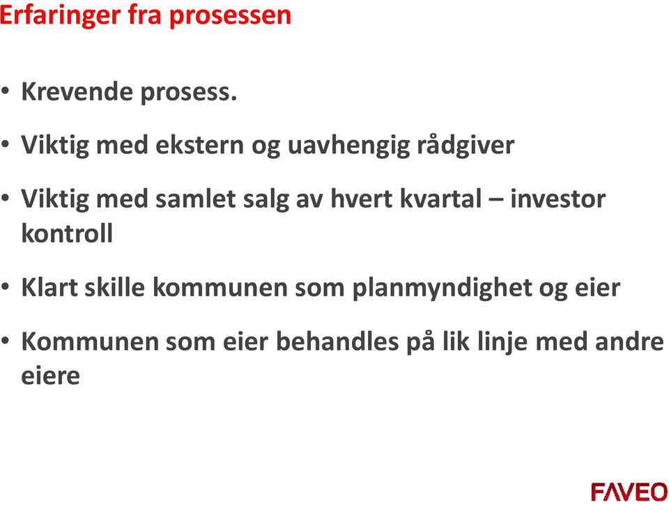 salg av hvert kvartal investor kontroll Klart skille kommunen