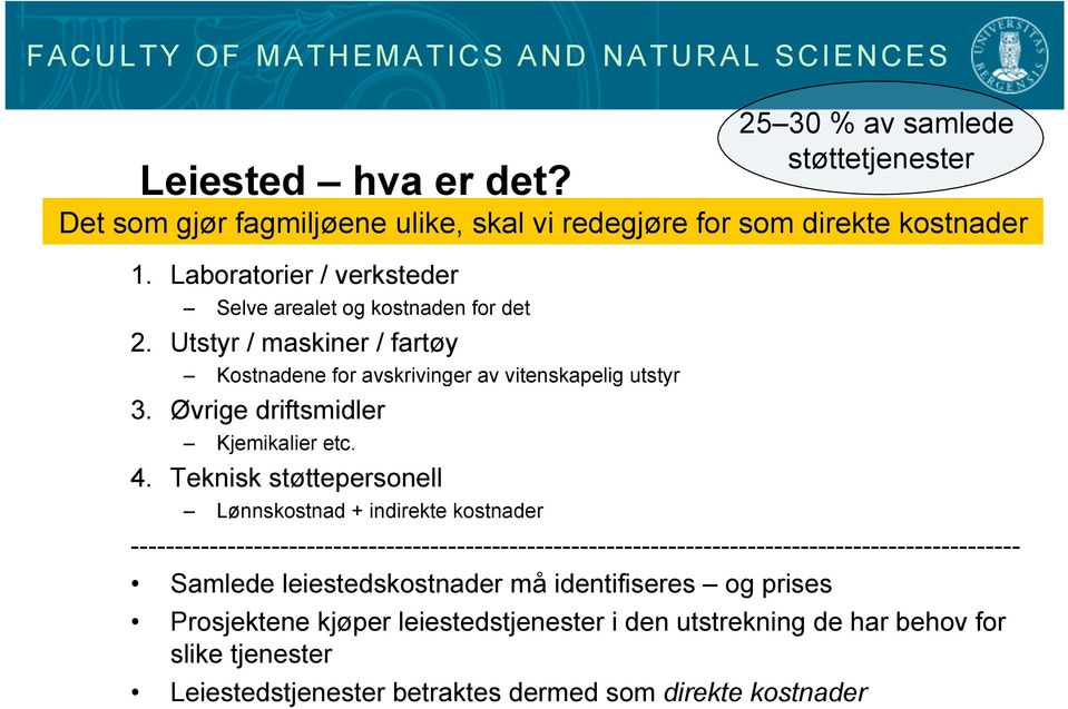 Teknisk støttepersonell Lønnskostnad + indirekte kostnader ----------------------------------------------------------------------------------------------------- Samlede