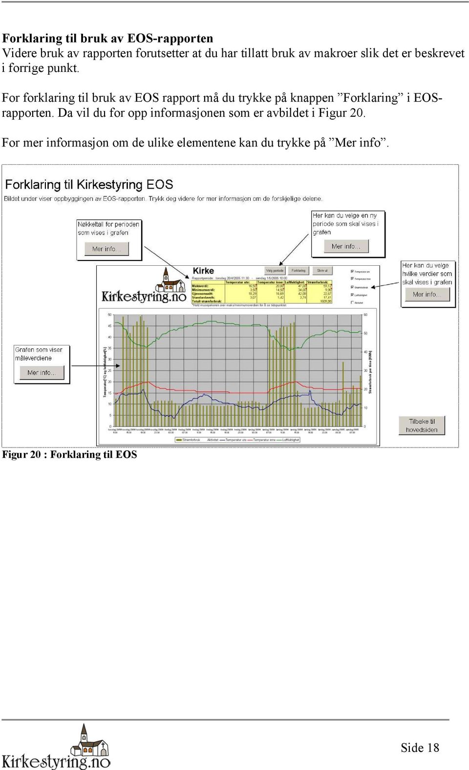 For forklaring til bruk av EOS rapport må du trykke på knappen Forklaring i EOSrapporten.