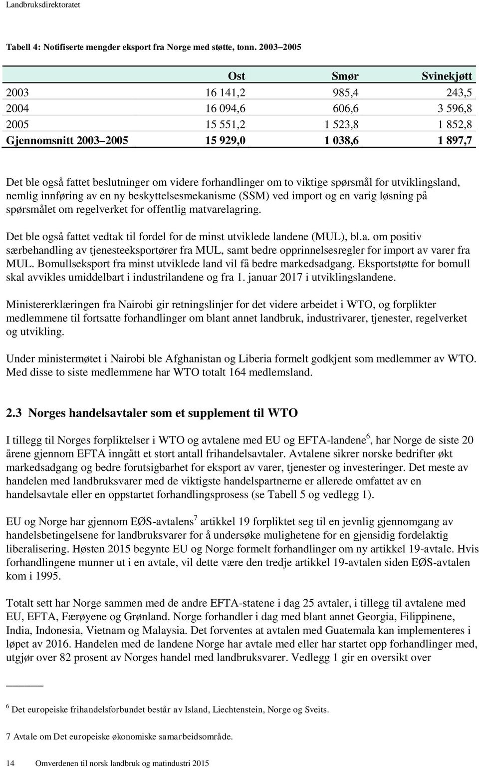 videre forhandlinger om to viktige spørsmål for utviklingsland, nemlig innføring av en ny beskyttelsesmekanisme (SSM) ved import og en varig løsning på spørsmålet om regelverket for offentlig