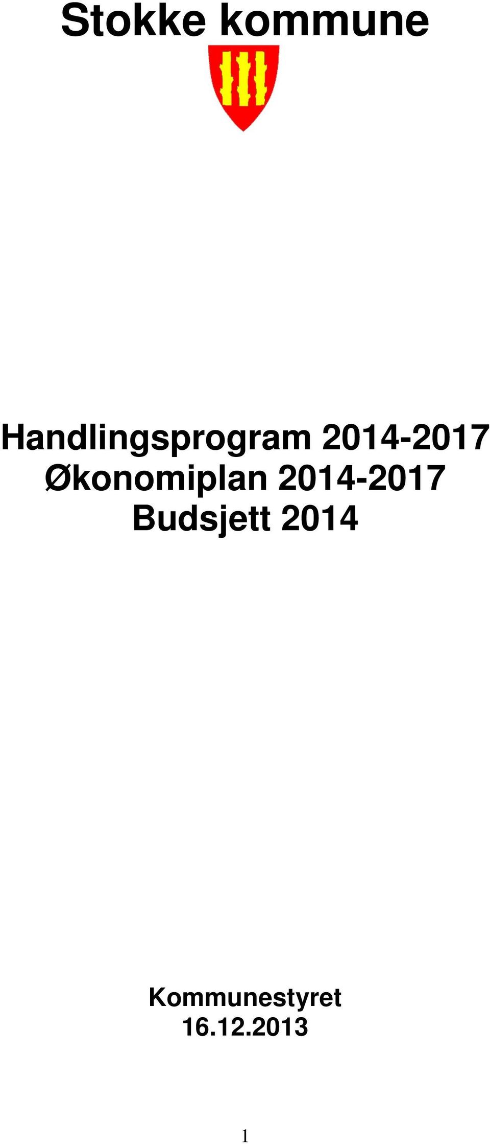2014-2017 Økonomiplan