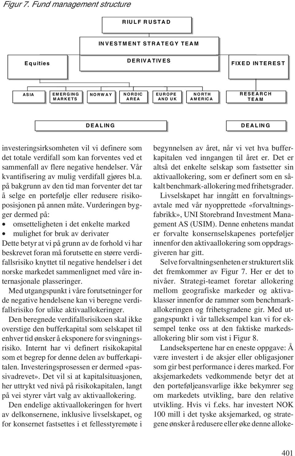 investeringsirksomheten vil vi definere som det totale verdifall som kan forventes ved et sammenfall av flere negative hendelser. Vår kvantifisering av mulig verdifall gjøres bl.a. på bakgrunn av den tid man forventer det tar å selge en portefølje eller redusere risikoposisjonen på annen måte.