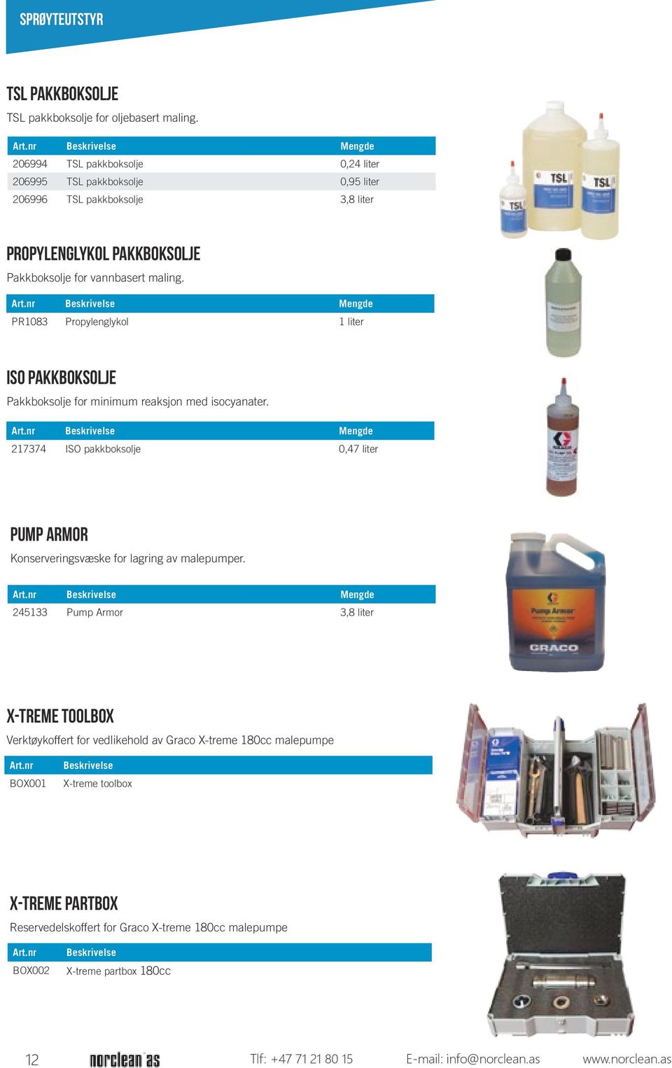 Mengde PR1083 Propylenglykol 1 liter ISO pakkboksolje Pakkboksolje for minimum reaksjon med isocyanater.