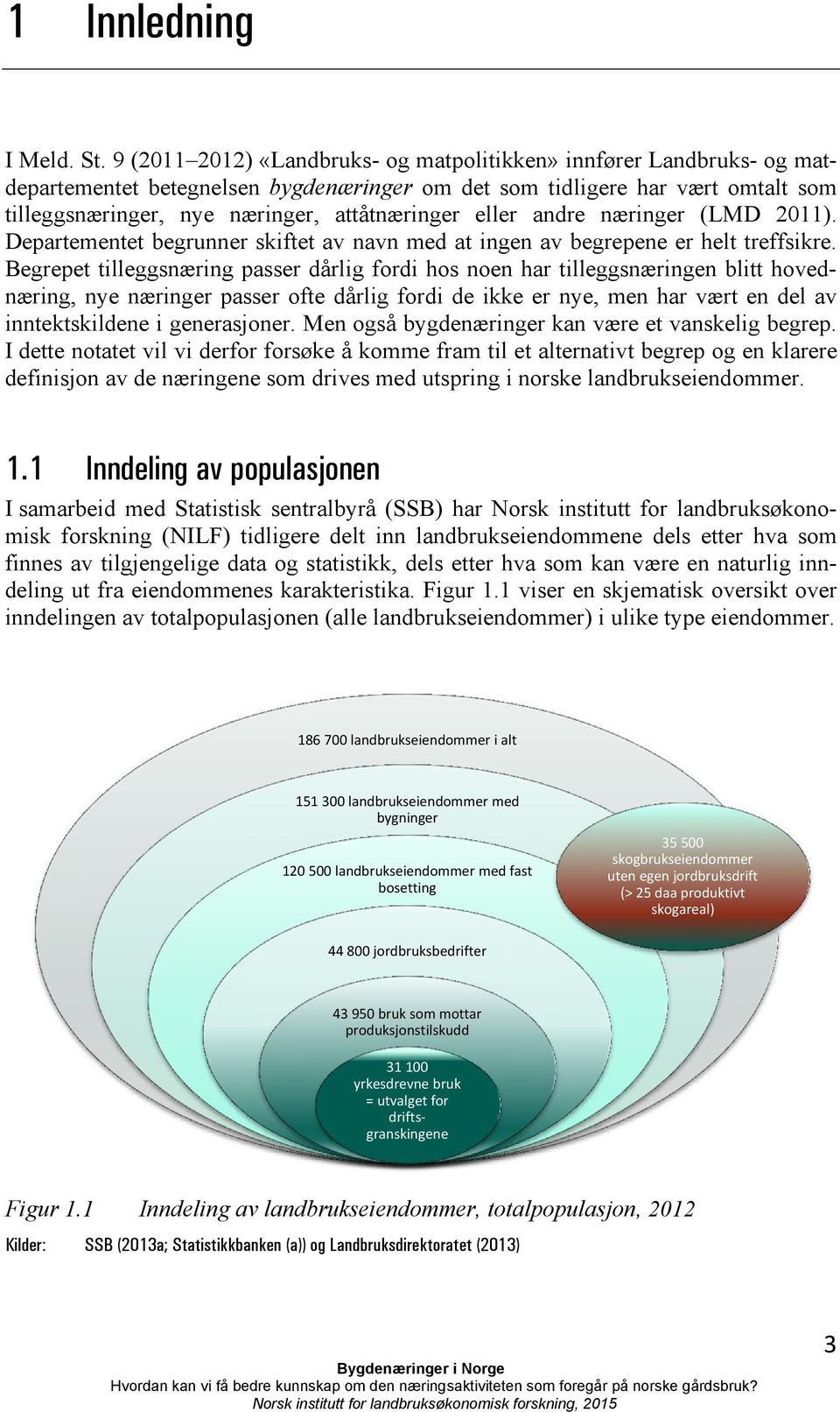 eller andre næringer (LMD 2011). Departementet begrunner skiftet av navn med at ingen av begrepene er helt treffsikre.