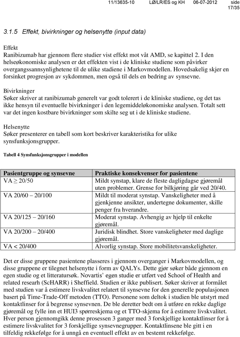 Hovedsakelig skjer en forsinket progresjon av sykdommen, men også til dels en bedring av synsevne.