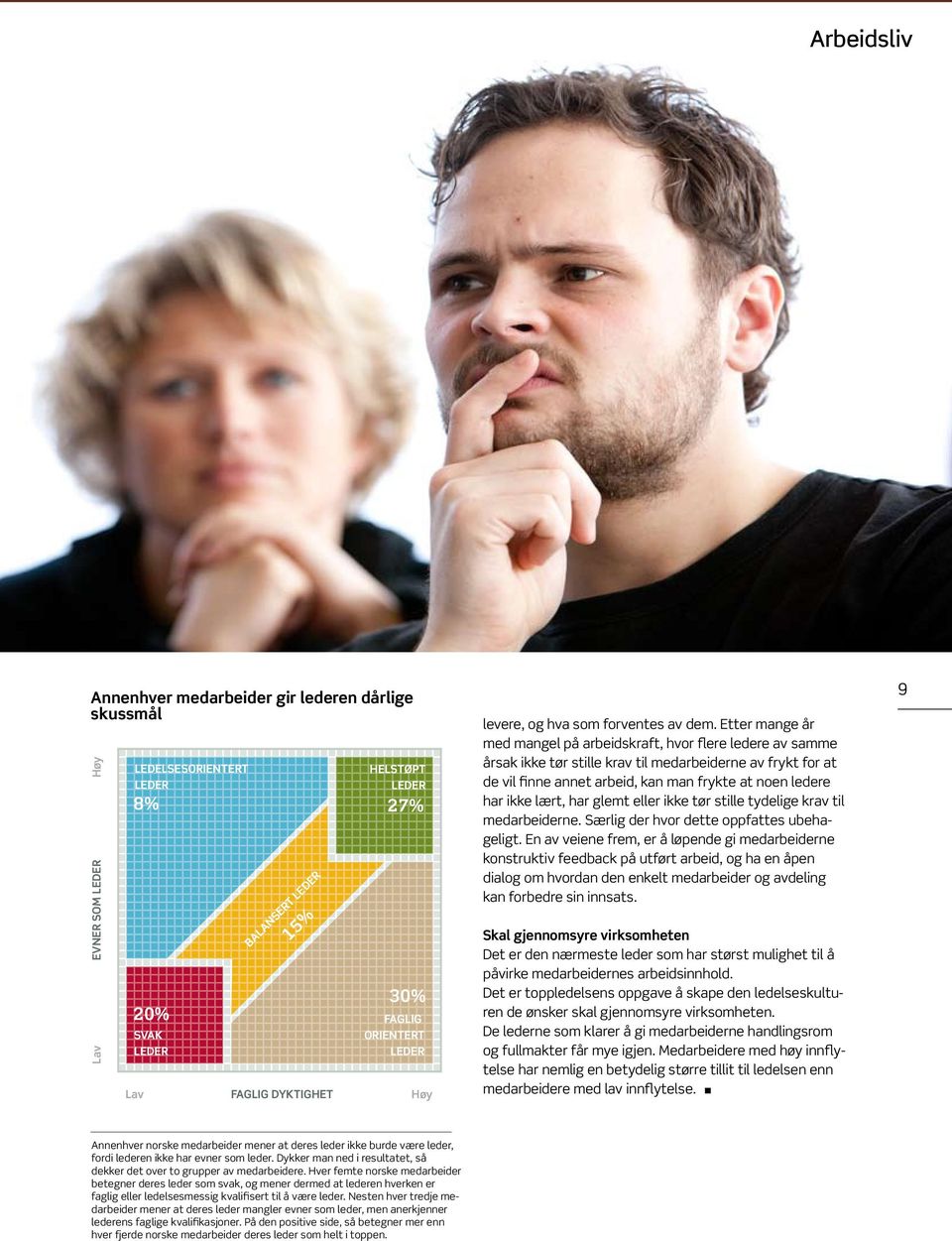 Etter mange år med mangel på arbeidskraft, hvor flere ledere av samme årsak ikke tør stille krav til medarbeiderne av frykt for at de vil finne annet arbeid, kan man frykte at noen ledere har ikke