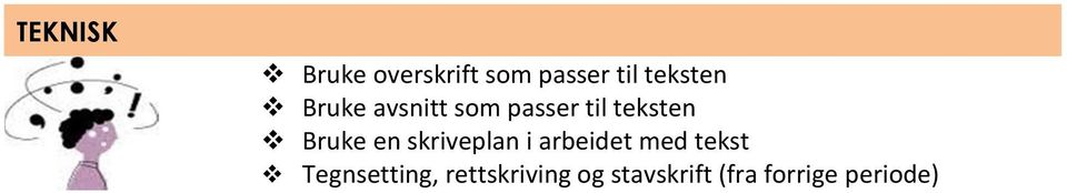 Bruke en skriveplan i arbeidet med tekst