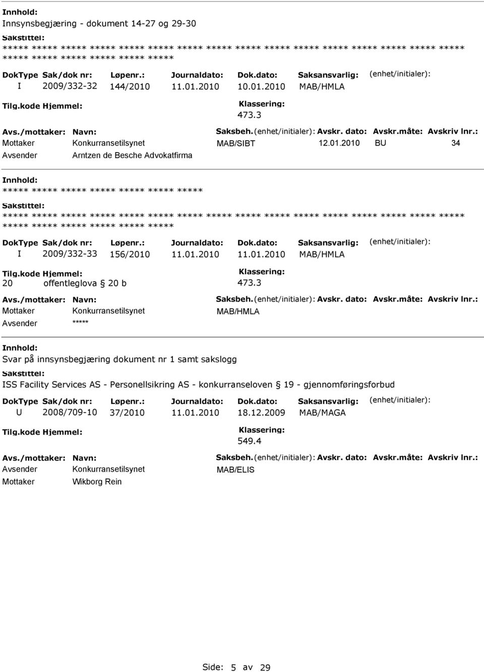 3 MAB/SBT B 34 Avsender Arntzen de Besche Advokatfirma nnhold: ***** ***** ***** ***** ***** ***** ***** ***** ***** ***** ***** ***** ***** ***** ***** ***** ***** ***** ***** *****