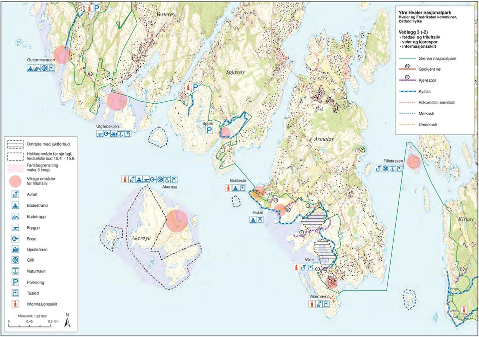 Fartsbegrensning maks 5 knop Viktige områder for friluftsliv Avfall Badestrand Badetrapp Brygge Bøye Gjestehavn Grill Naturhavn Parkering Toalett