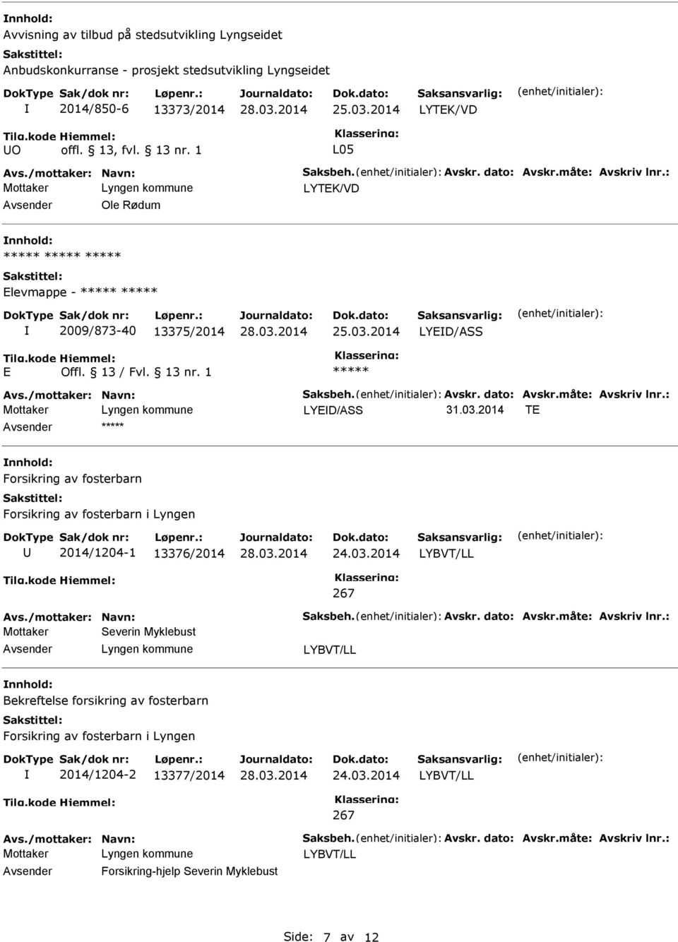 2014 LYED/ASS E Offl. 13 / Fvl. 13 nr. 1 LYED/ASS 31.03.