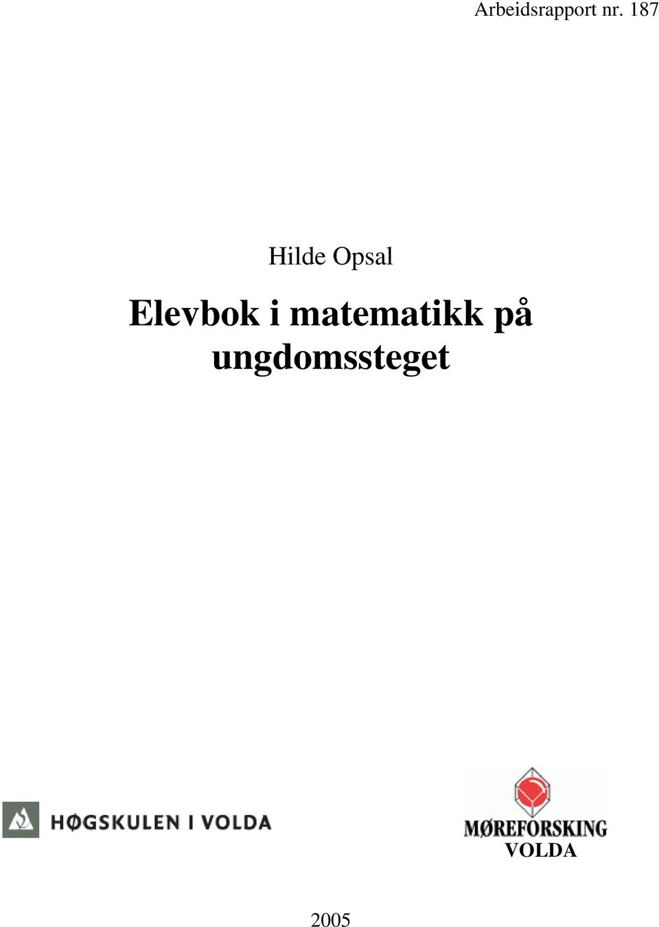 Elevbok i matematikk