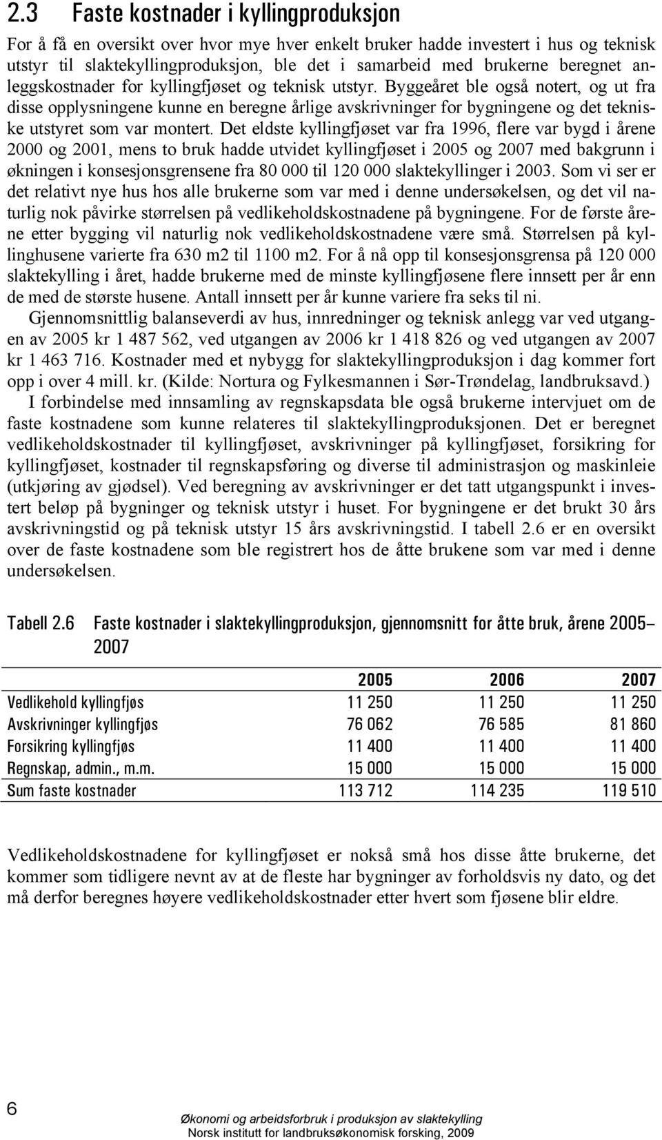 Byggeåret ble også notert, og ut fra disse opplysningene kunne en beregne årlige avskrivninger for bygningene og det tekniske utstyret som var montert.