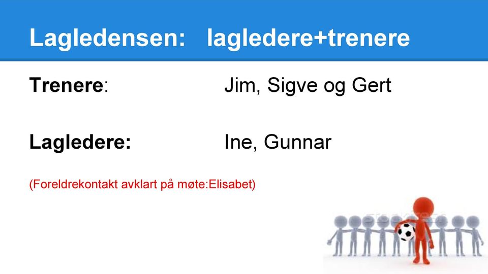 Lagledere: Ine, Gunnar