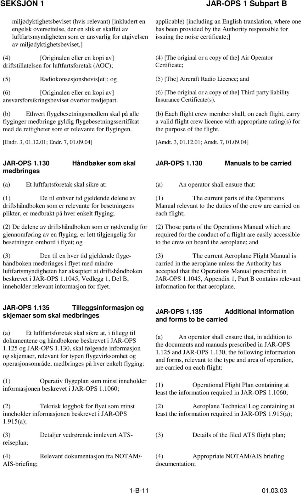 certificate;] (4) [The original or a copy of the] Air Operator Certificate; (5) Radiokonsesjonsbevis[et]; og (5) [The] Aircraft Radio Licence; and (6) [Originalen eller en kopi av]