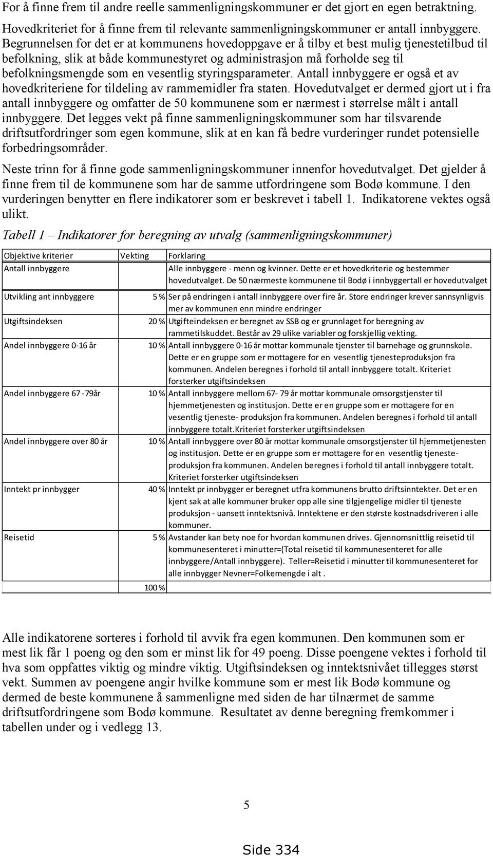 vesentlig styringsparameter. Antall innbyggere er også et av hovedkriteriene for tildeling av rammemidler fra staten.