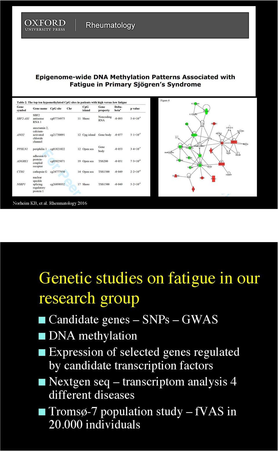 genes SNPs GWAS DNA methylation Expression of selected genes regulated by