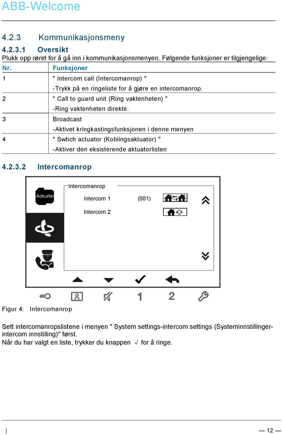 ++++++++++++ @ 9\mod_1268898668093_0.docx @ 52149 @ @ 1 4.2.3 Kommunikasjonsmeny Pos: 31 /DinA4 - Anl eitungen Onli ne/inhalt/kn X/D oor Entr y/83220-ap- xxx/t uer oeffnen - 83220- AP- xxx @ 20\mod_1323267958479_15.