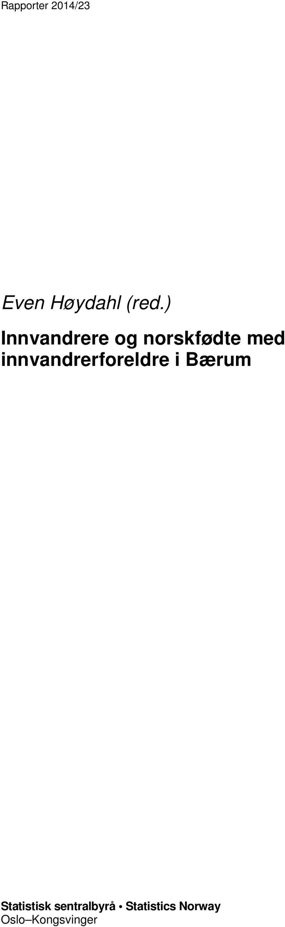 innvandrerforeldre i Statistisk