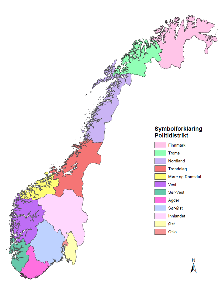 Nye politidistrikter - bredt stortingsflertall Fra 27 til 12 politidistrikter 110 (brann) og 112 (politi) samlokaliseres ønske om at 113 (helse) også blir med Nødmeldetjenesten skal forbedres