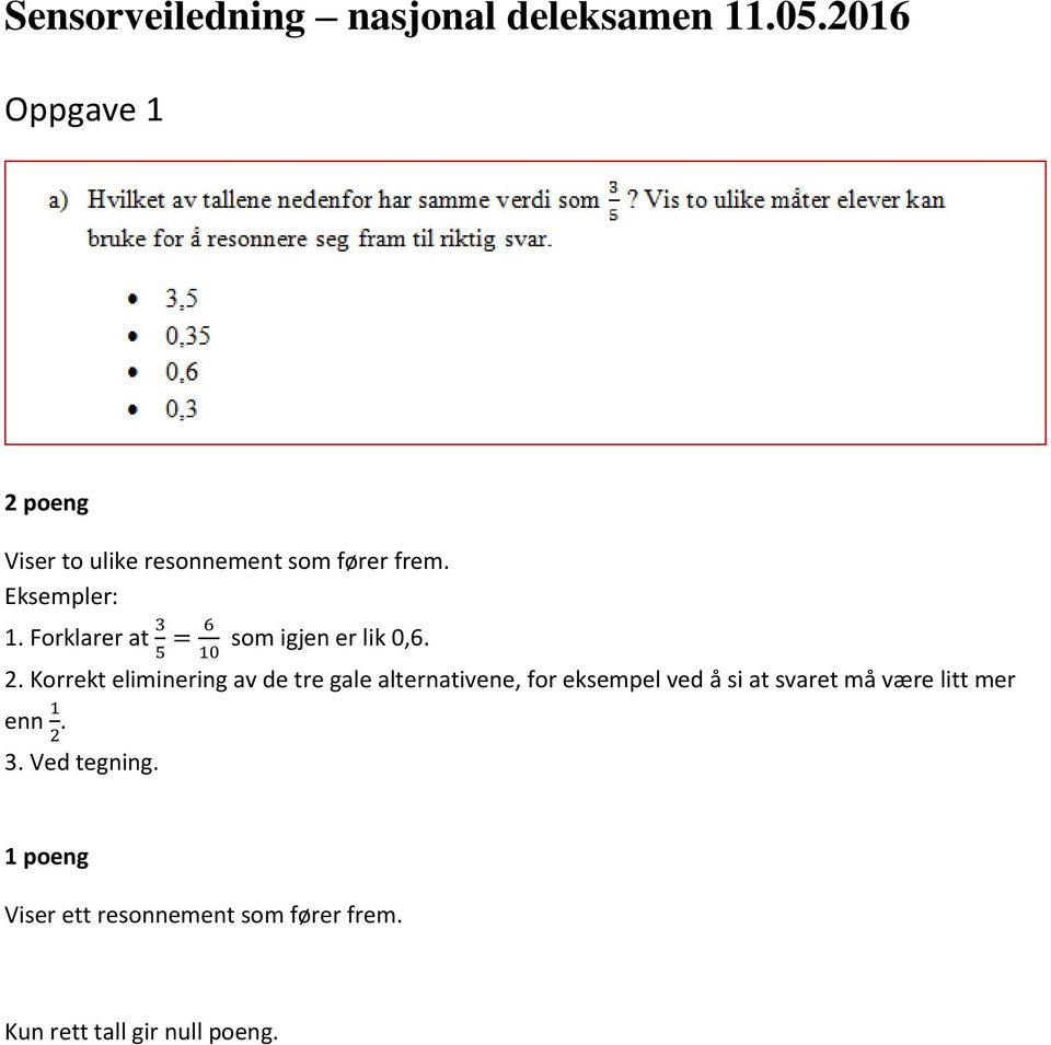 Forklarer at 3 = 6 som igjen er lik 0,6. 5 10 2.