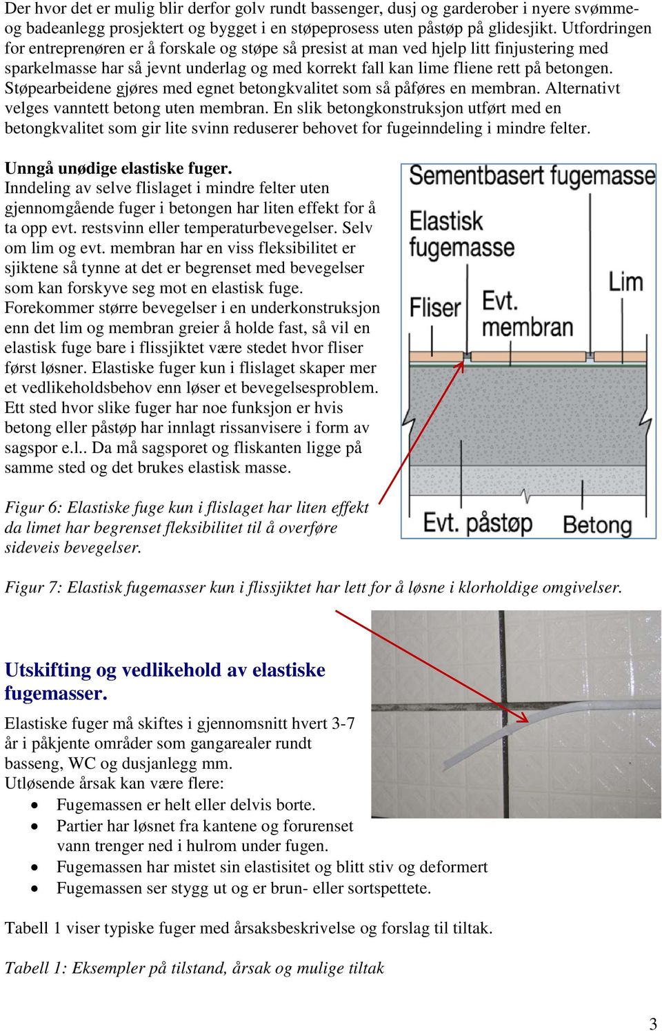 Støpearbeidene gjøres med egnet betongkvalitet som så påføres en membran. Alternativt velges vanntett betong uten membran.