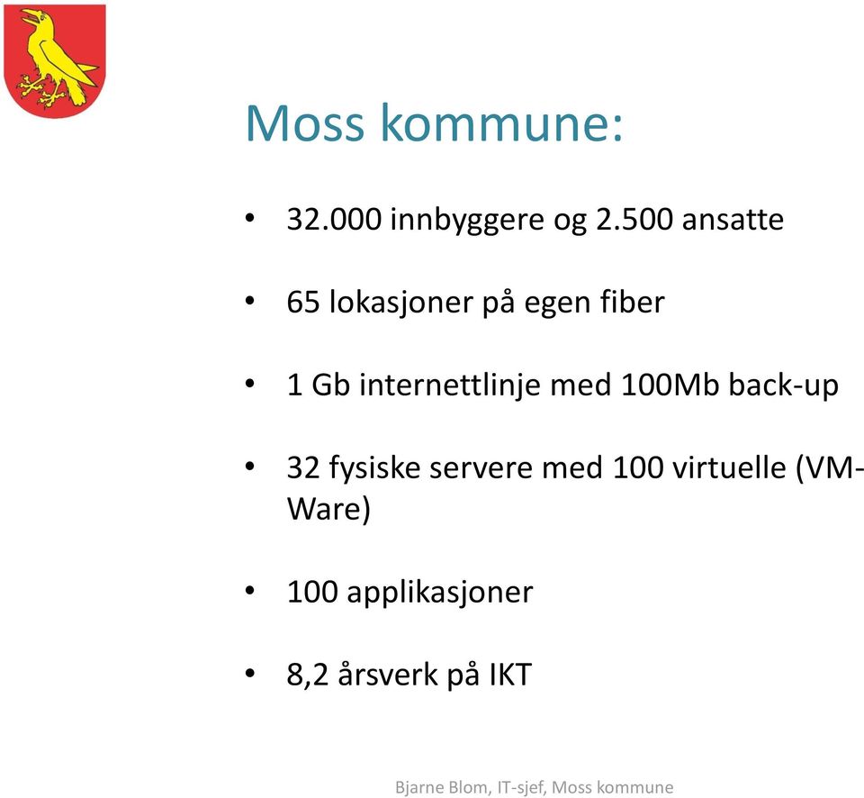 internettlinje med 100Mb back-up 32 fysiske