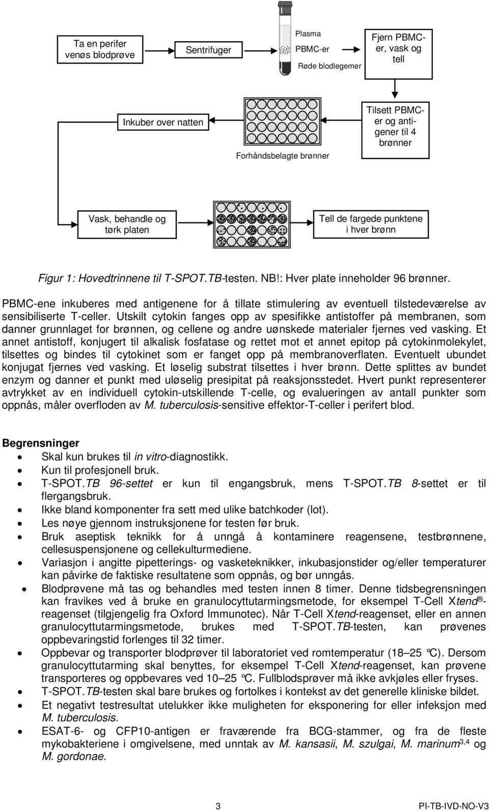 PBMC-ene inkuberes med antigenene for å tillate stimulering av eventuell tilstedeværelse av sensibiliserte T-celler.