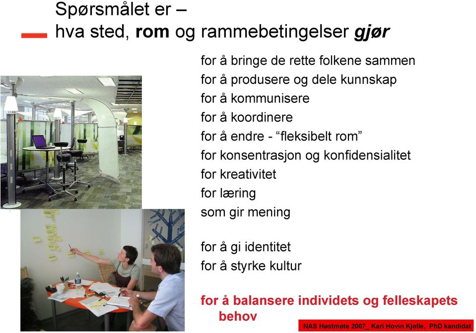 fleksibelt rom for konsentrasjon og konfidensialitet for kreativitet for læring som gir