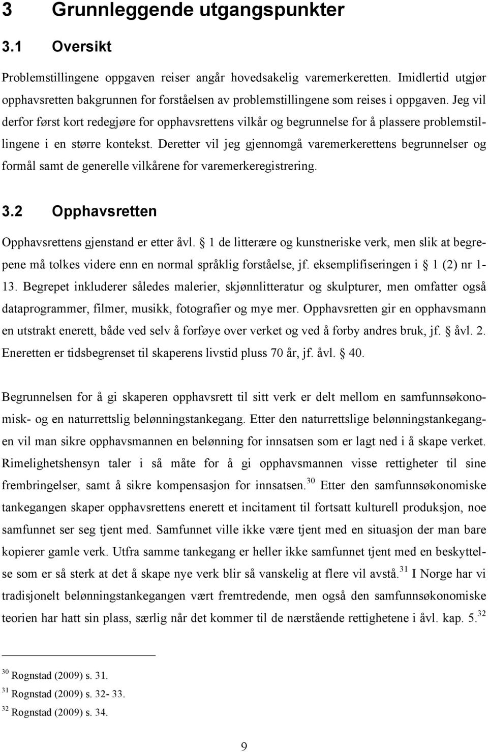 Jeg vil derfor først kort redegjøre for opphavsrettens vilkår og begrunnelse for å plassere problemstillingene i en større kontekst.