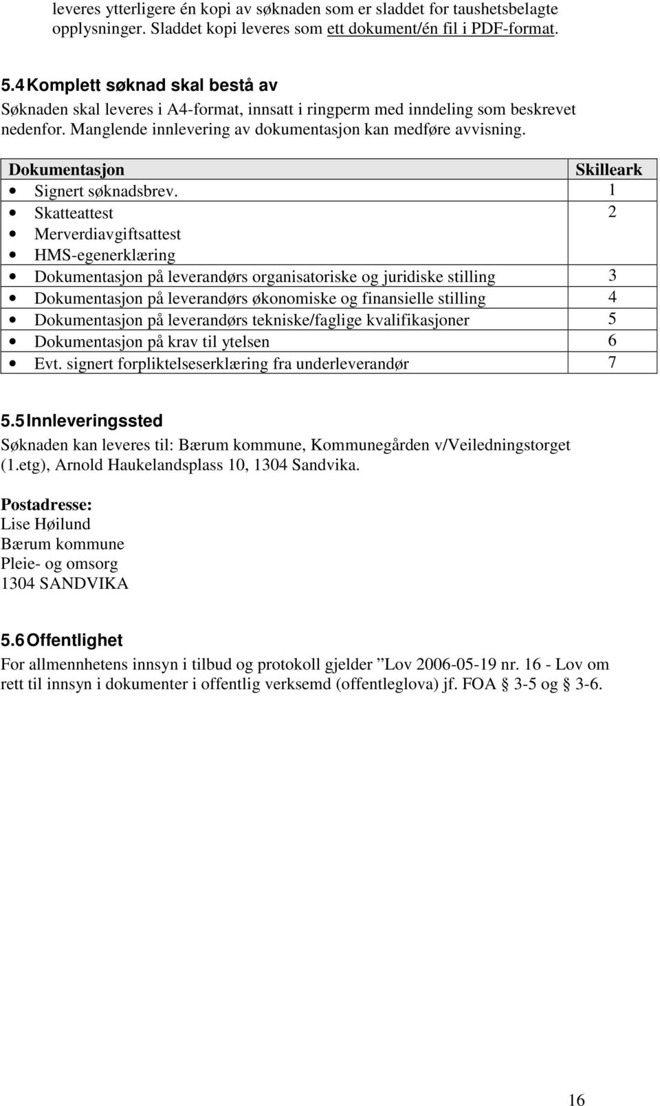 Dokumentasjon Skilleark Signert søknadsbrev.