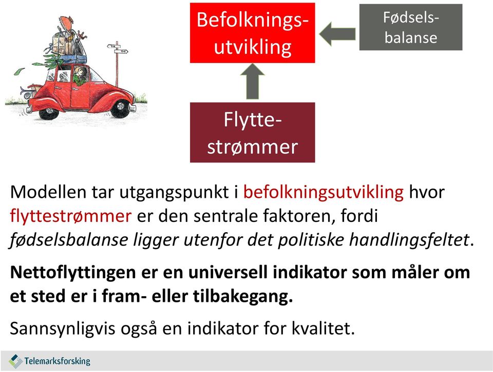 ligger utenfor det politiske handlingsfeltet.