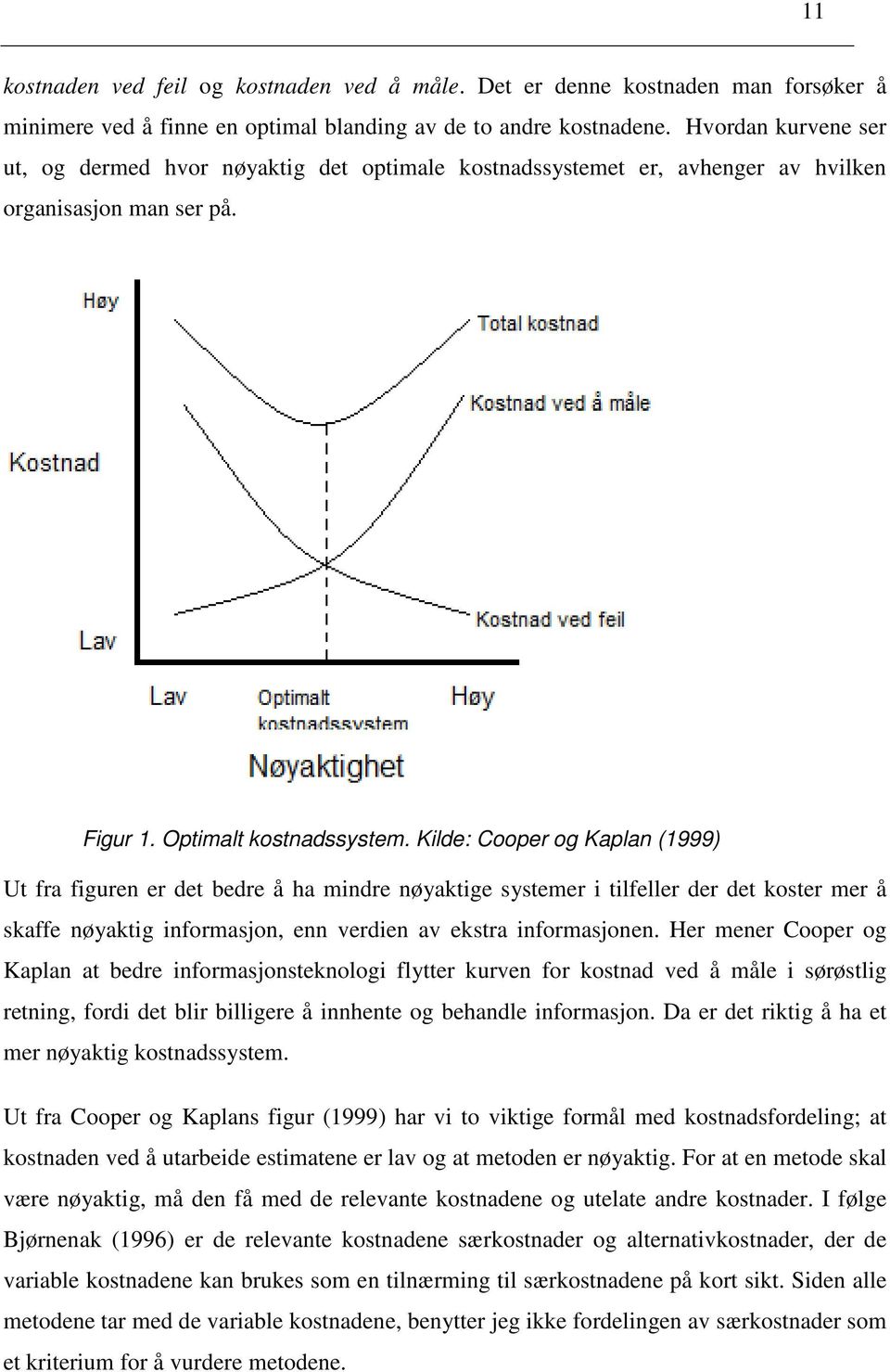 Kilde: Cooper og Kaplan (1999) Ut fra figuren er det bedre å ha mindre nøyaktige systemer i tilfeller der det koster mer å skaffe nøyaktig informasjon, enn verdien av ekstra informasjonen.