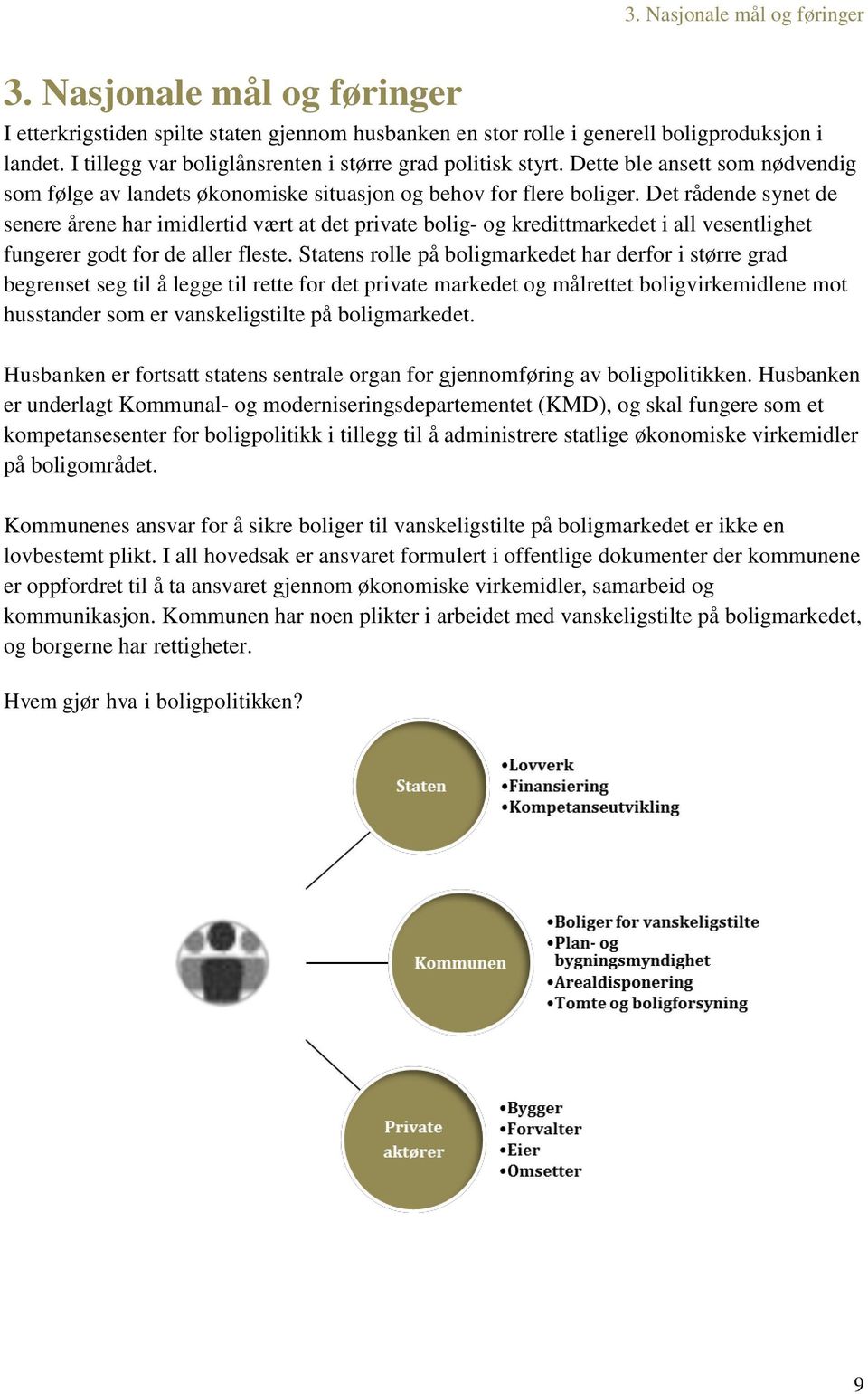 Det rådende synet de senere årene har imidlertid vært at det private bolig- og kredittmarkedet i all vesentlighet fungerer godt for de aller fleste.