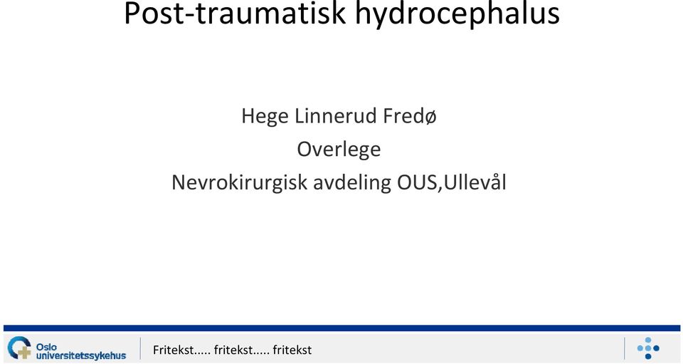 Nevrokirurgisk avdeling