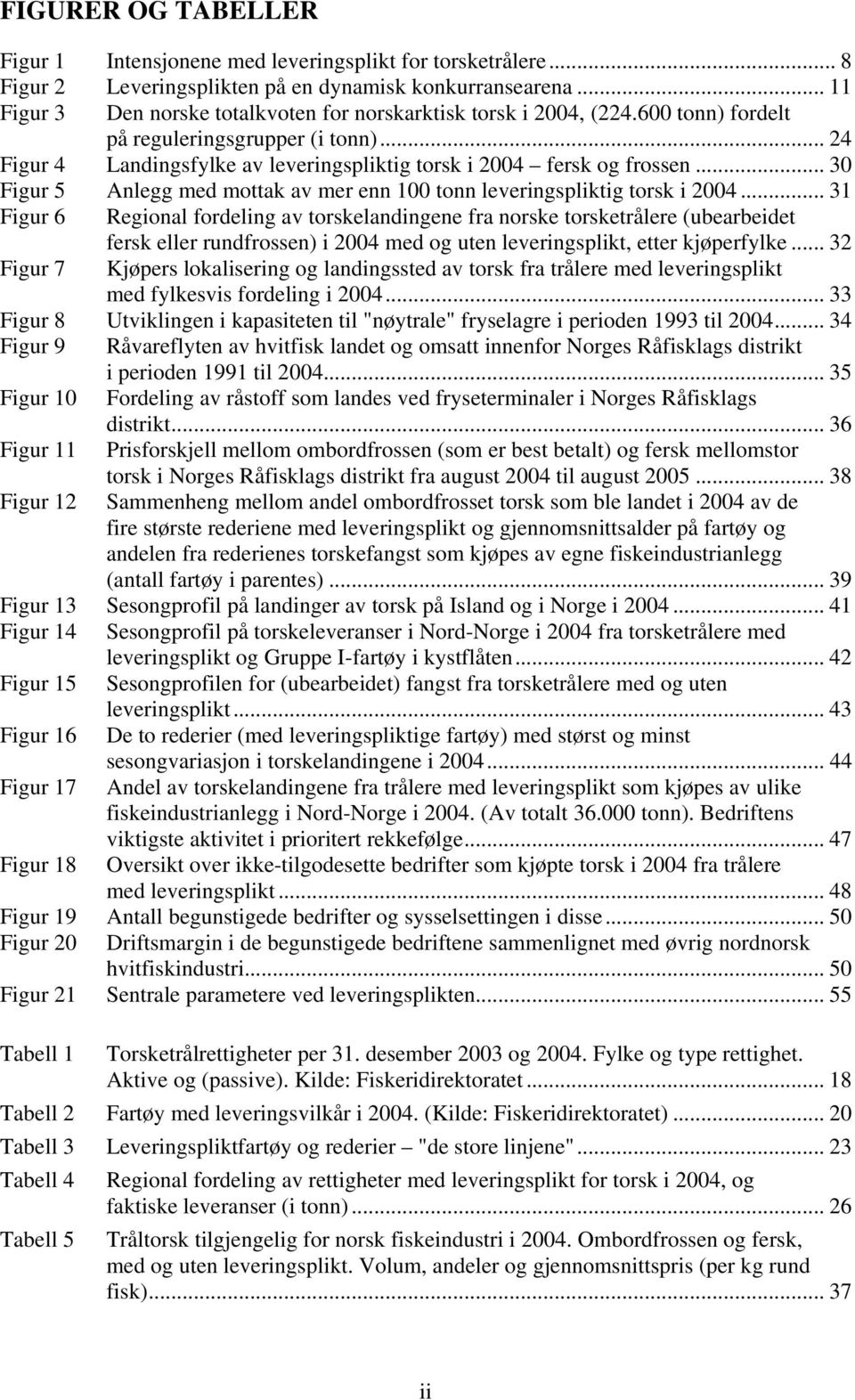 .. 30 Figur 5 Anlegg med mottak av mer enn 100 tonn leveringspliktig torsk i 2004.