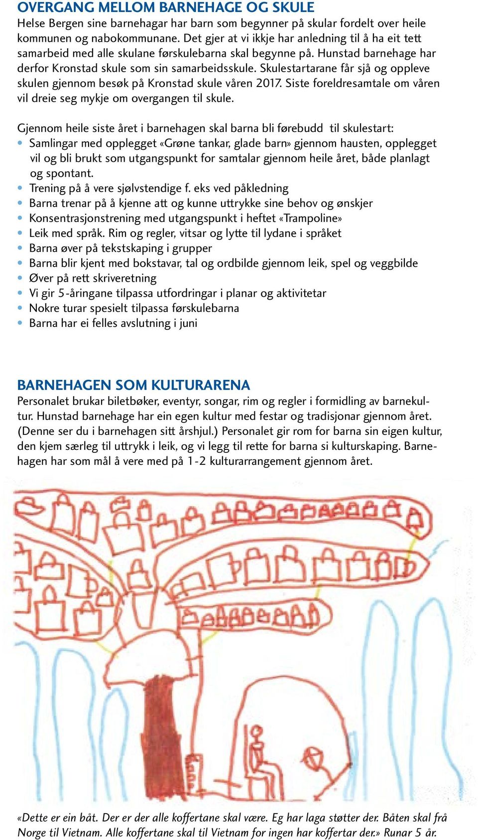 Skulestartarane får sjå og oppleve skulen gjennom besøk på Kronstad skule våren 2017. Siste foreldresamtale om våren vil dreie seg mykje om overgangen til skule.