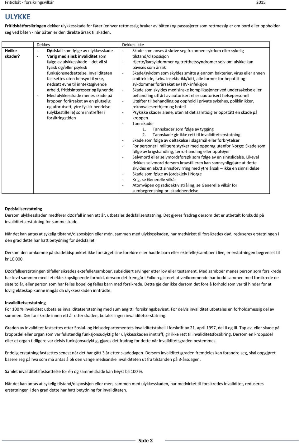 Invaliditeten fastsettes uten hensyn til yrke, nedsatt evne til inntektsgivende arbeid, fritidsinteresser og lignende.