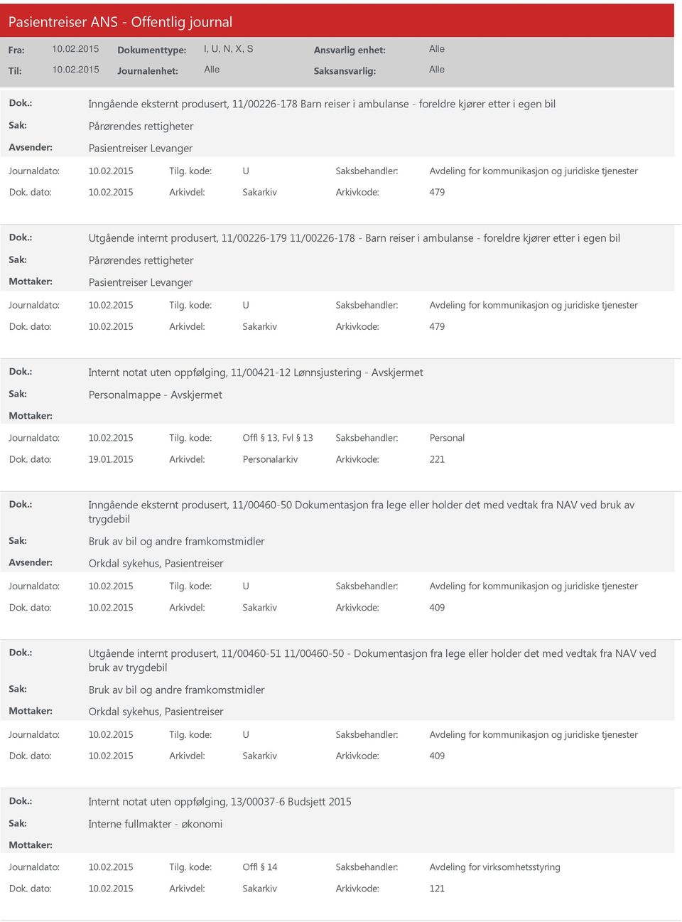 11/00421-12 Lønnsjustering - Avskjermet Personalmappe - Avskjermet Offl 13, Fvl 13 Personal Dok. dato: 19.01.