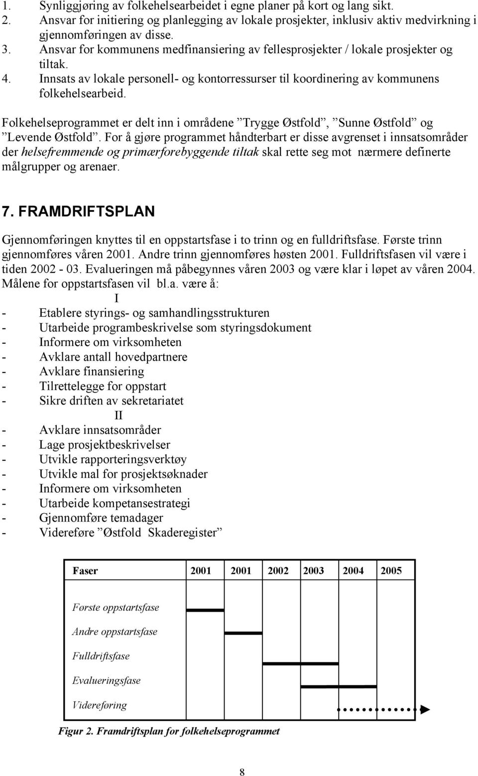 Folkehelseprogrammet er delt inn i områdene Trygge Østfold, Sunne Østfold og Levende Østfold.