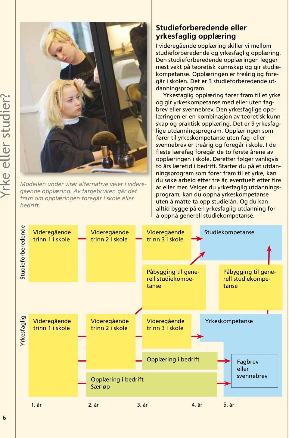 Den studieforberedende opplæringen legger mest vekt på teoretisk kunnskap og gir studiekompetanse. Opplæringen er treårig og foregår i skolen. Det er 3 studieforberedende utdanningsprogram.