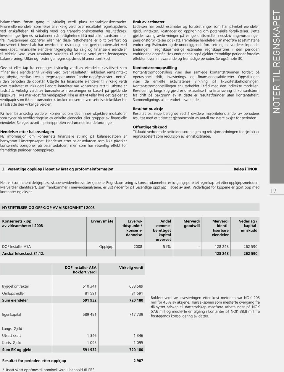 Investeringer fjernes fra balansen når rettighetene til å motta kontantstrømmer fra investeringen opphører eller når disse rettighetene er blitt overført og konsernet i hovedsak har overført all