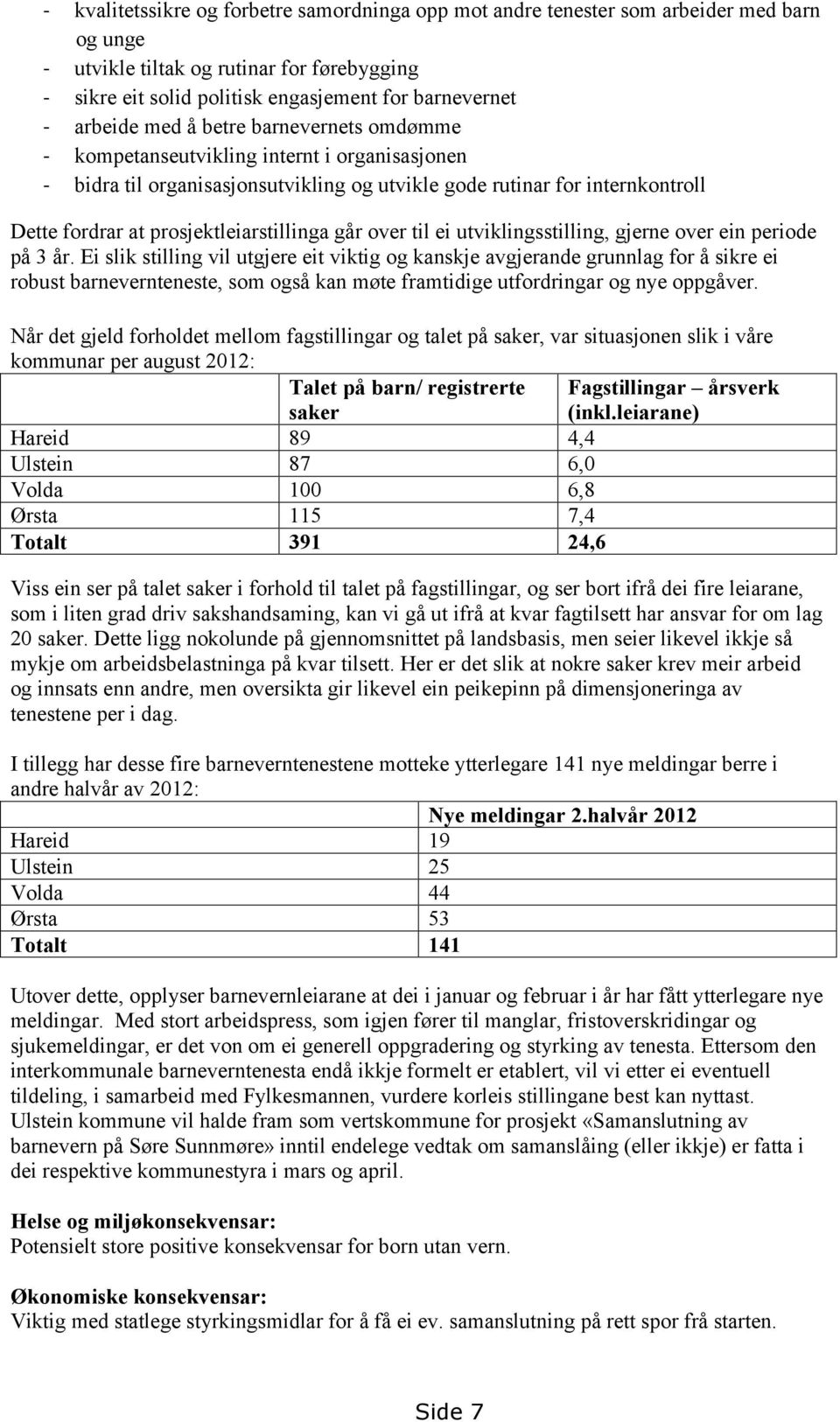 prosjektleiarstillinga går over til ei utviklingsstilling, gjerne over ein periode på 3 år.