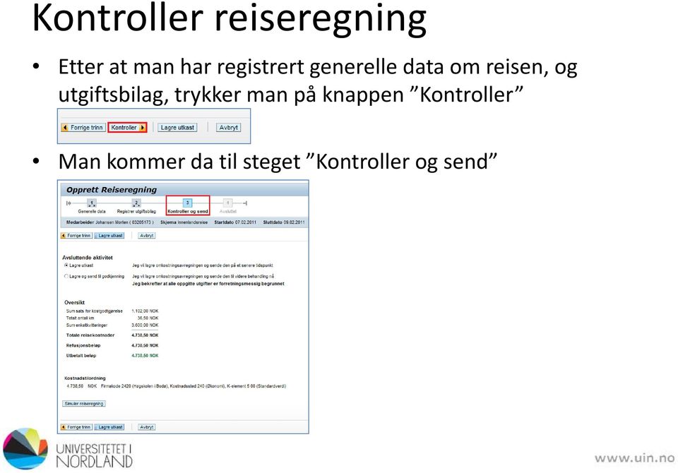 utgiftsbilag, trykker man på knappen