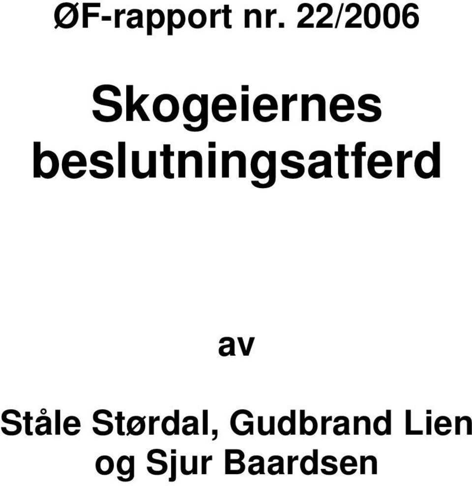 beslutningsatferd av