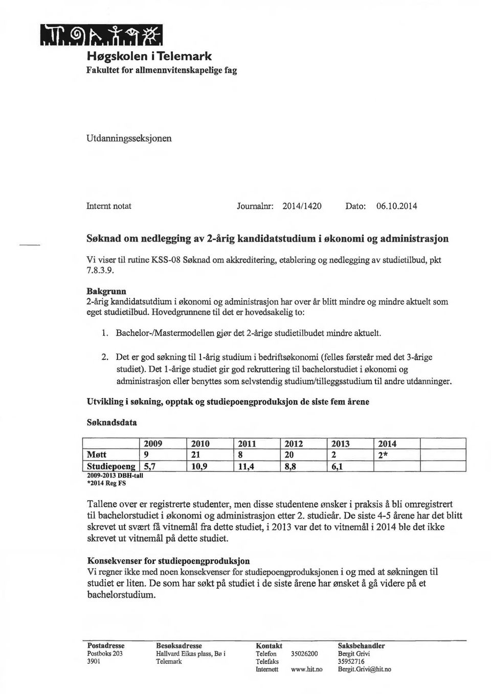 Bakgrunn 2-årig kandidatsutdium i økonomi og administrasjon har over år blitt mindre og mindre aktuelt som eget studietilbud. Hovedgrunnene til det er hovedsakelig to: l.